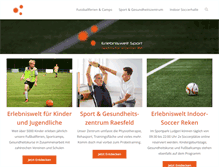 Tablet Screenshot of erlebniswelt-sport.de